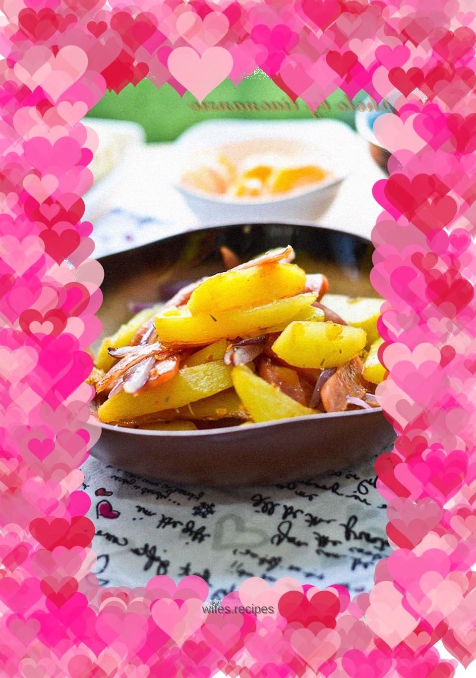 Ham and potato wedges