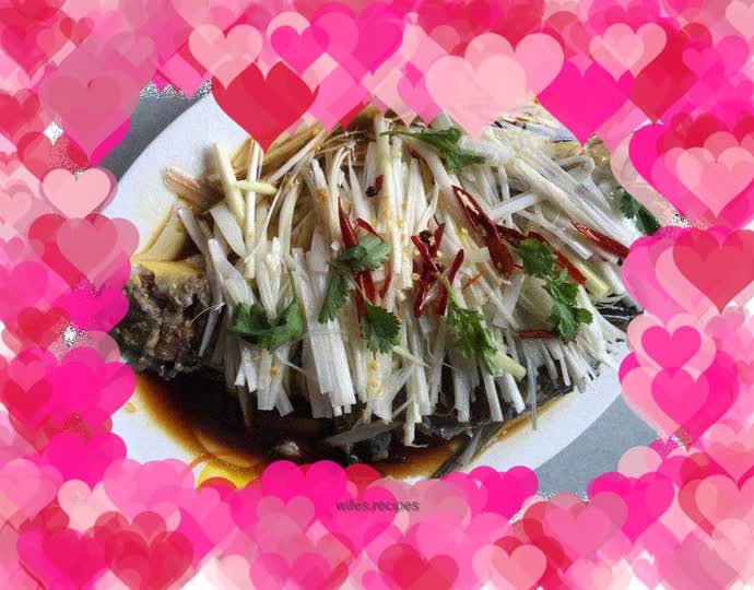 Carp with scallion oil