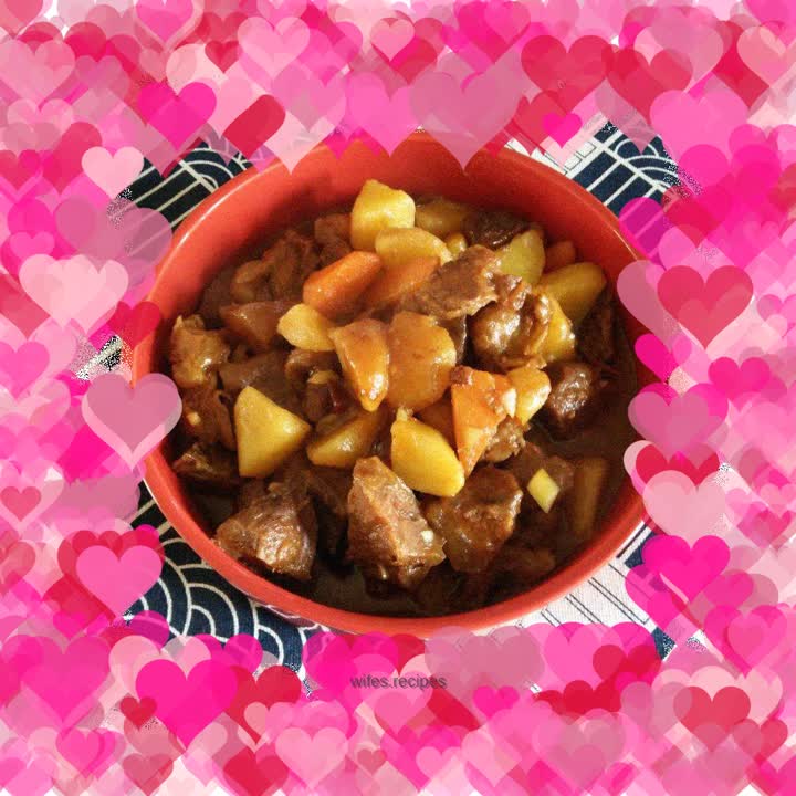 Beef stew with potatoes and carrots