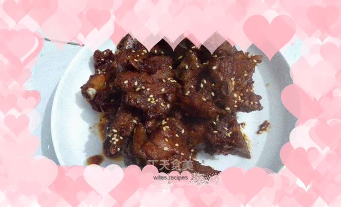 Three cups of pork ribs