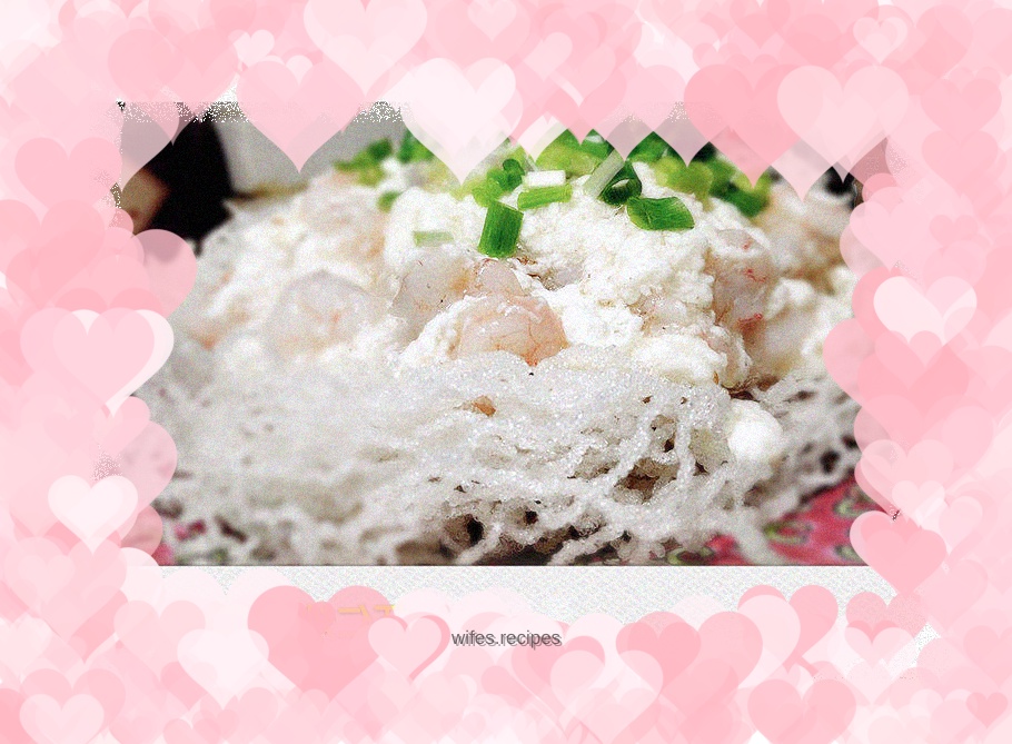 Shrimp fried with milk