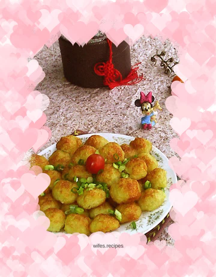 Air fryer version of potato balls