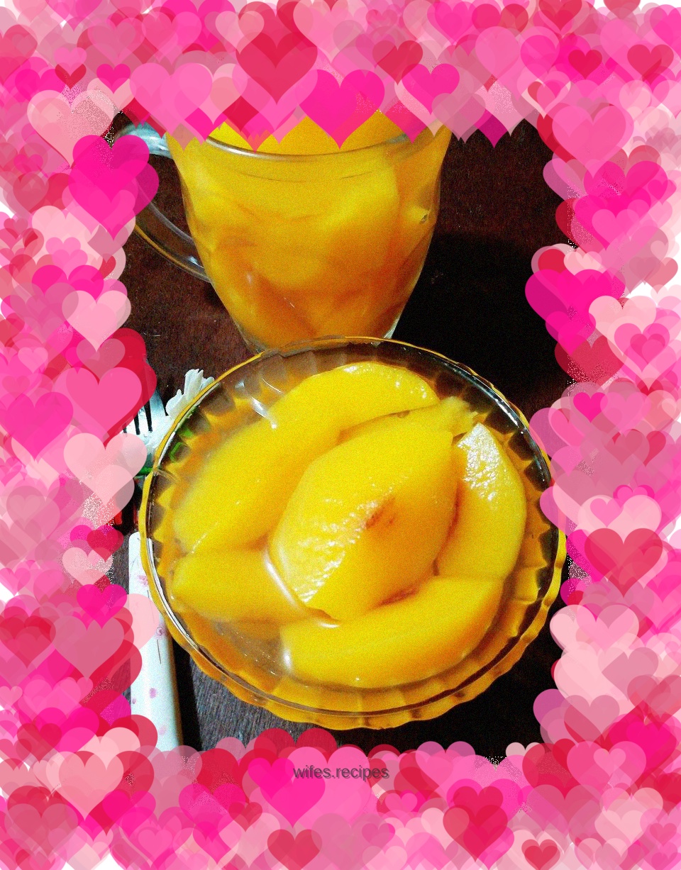 Yellow peach syrup