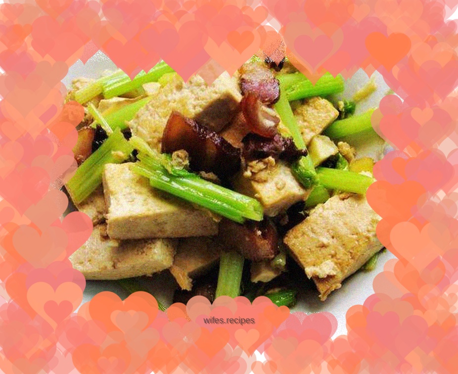 The most perfect combination of ingredients - celery tofu