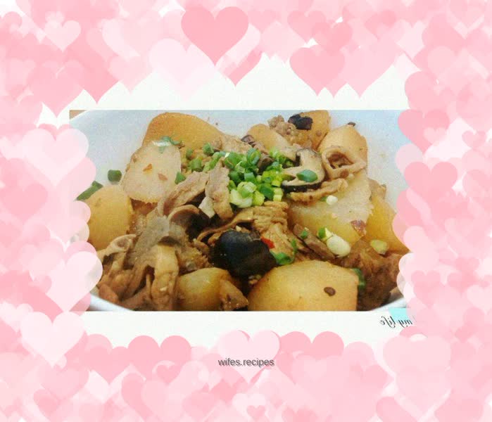 Cantonese style radish and beef offal