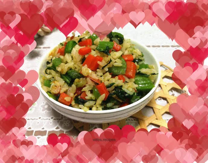 Mustard Green Shrimp Fried Rice