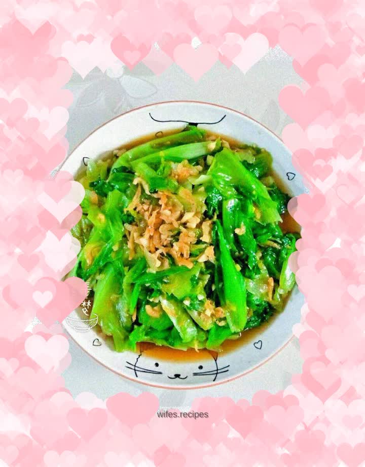 Oyster sauce, shrimp skin lettuce