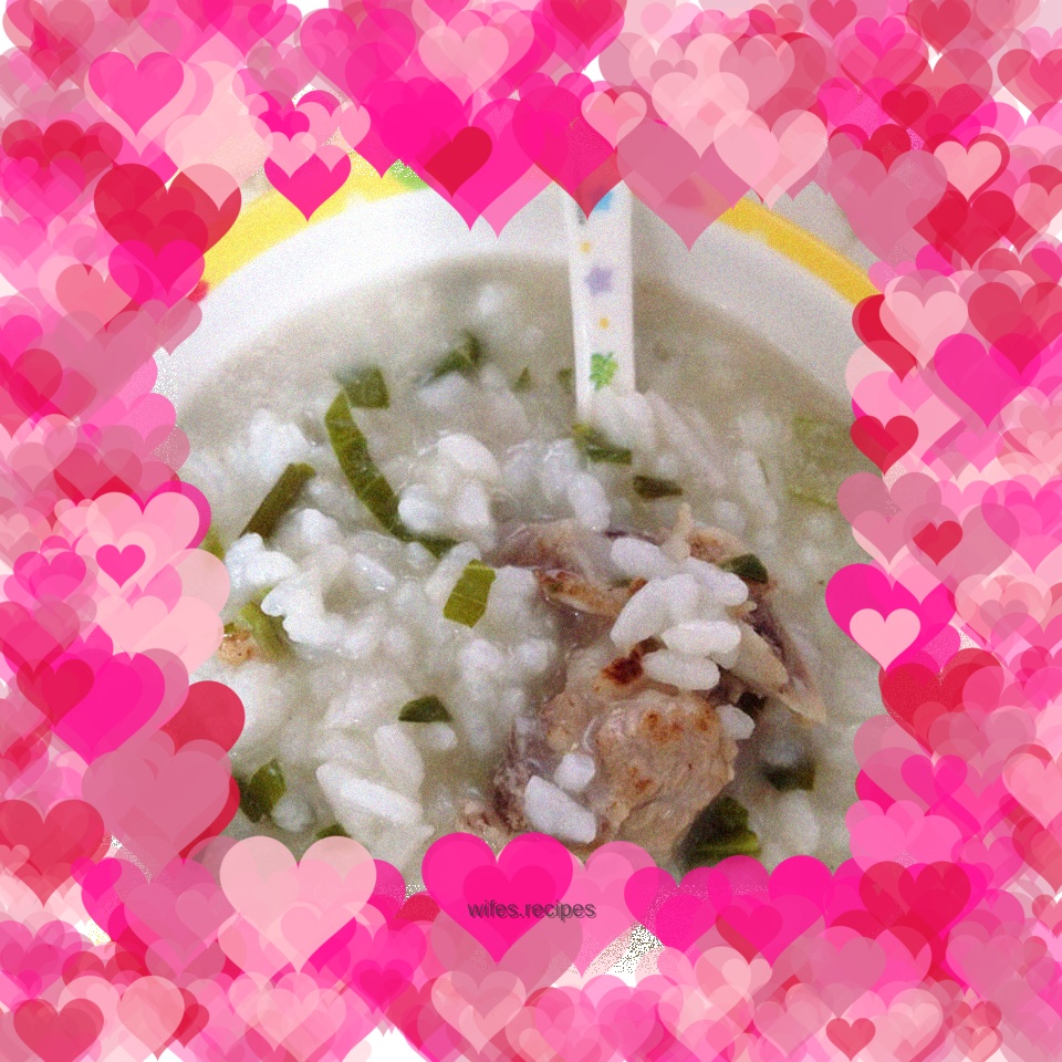 Baby pork ribs and taro porridge