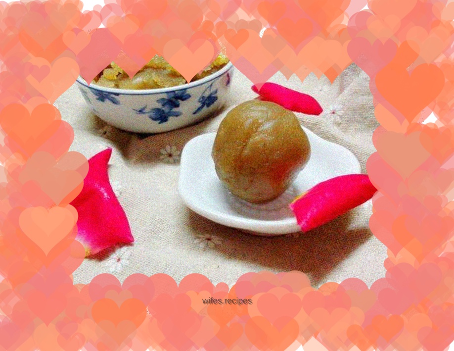 Homemade mooncake filling - lotus paste filling