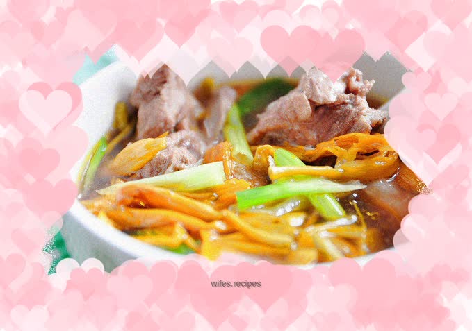 Golden Needle Pork Ribs Soup