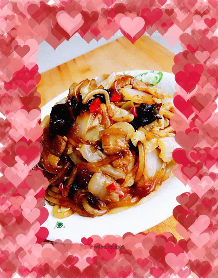 Stir-fried pork with Chinese cabbage and vermicelli