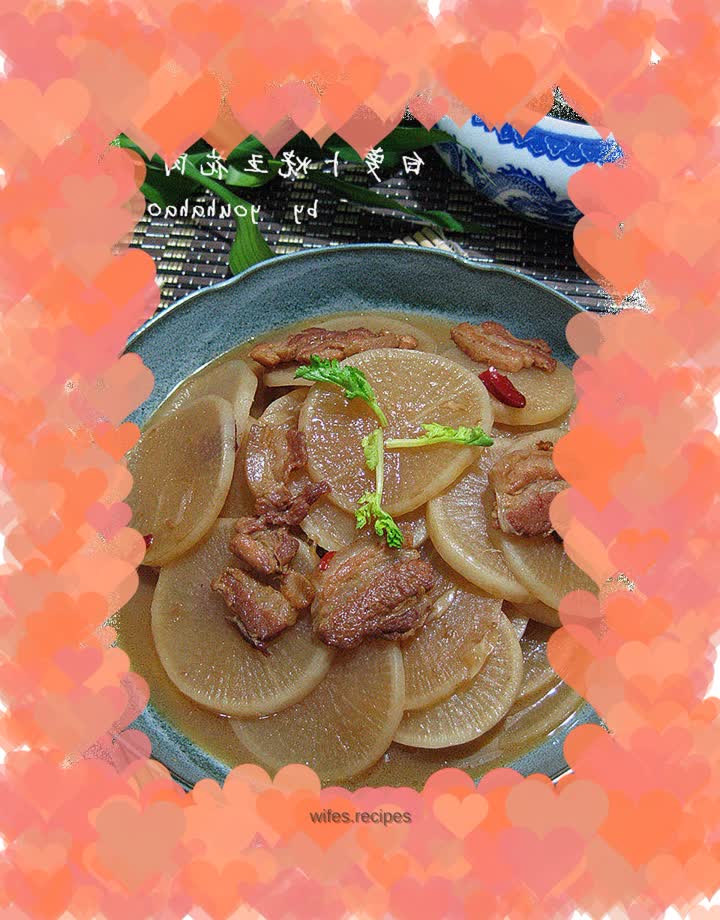 Braised pork belly with white radish