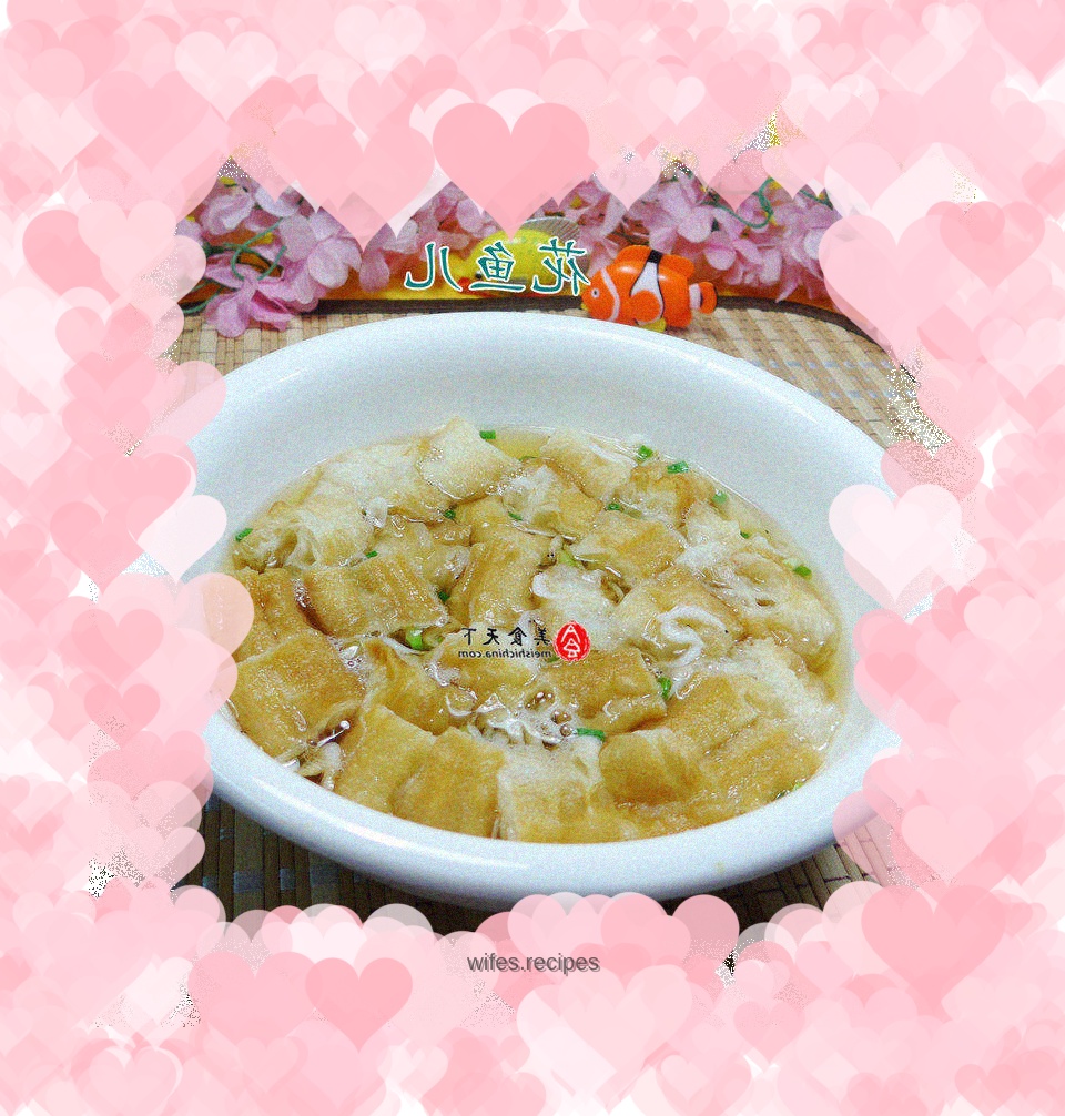 Shrimp skin and fried dough sticks soup