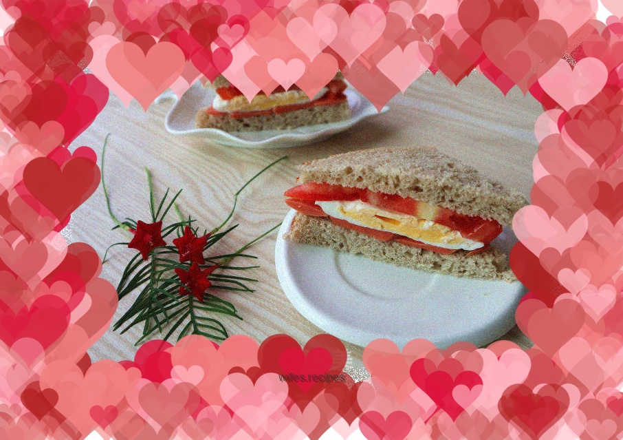 Ham and egg sandwich