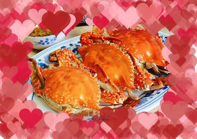 Steamed swimming crab