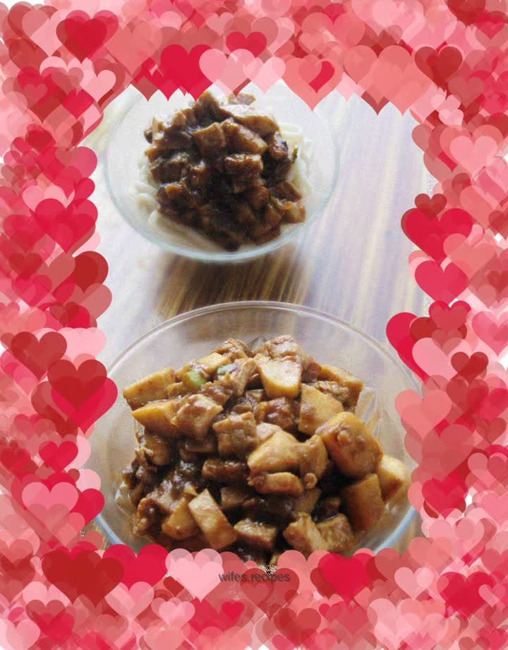 King oyster mushroom and pork sauce