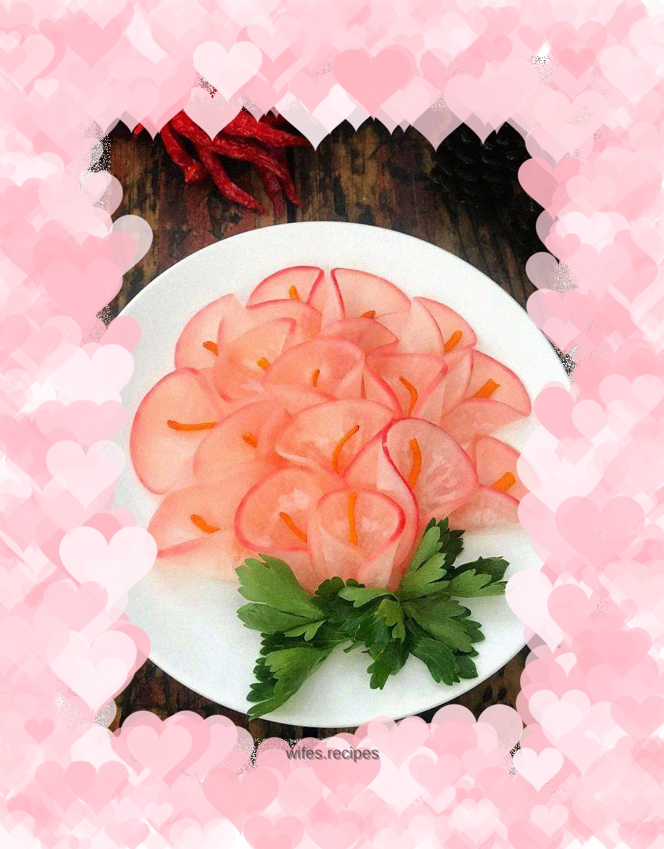 Beautiful sweet and sour radish