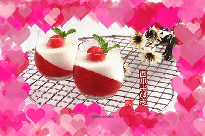 A refreshing cold treat for summer. 【Watermelon Milk Jelly】