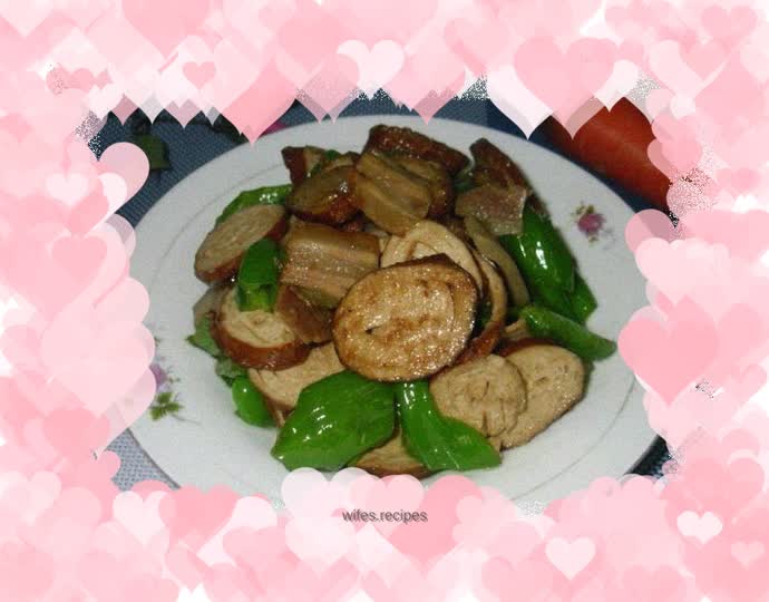 Stir-fried vegetarian chicken with bacon