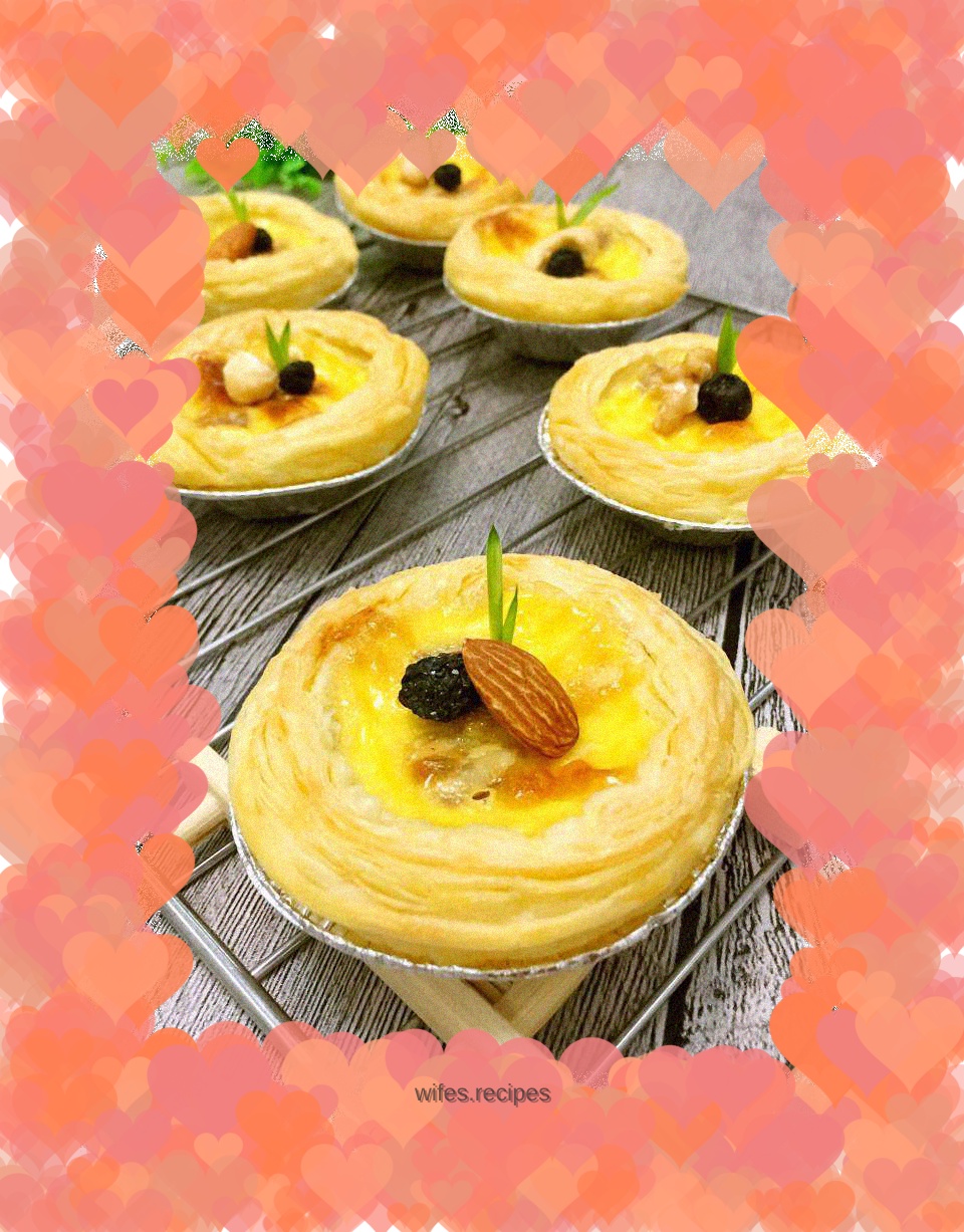 Nut egg tart