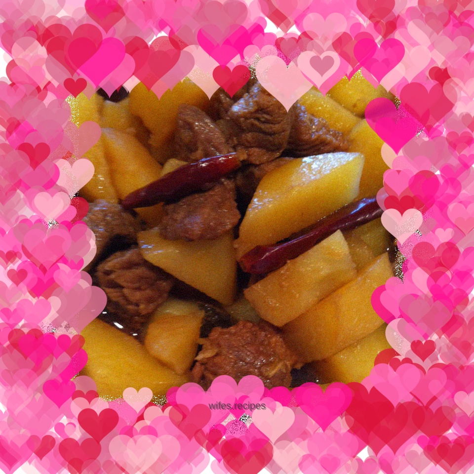 Potatoes fall in love with beef