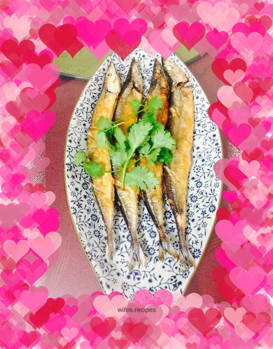 Pan-fried saury