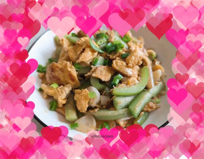 Scrambled eggs with loofah