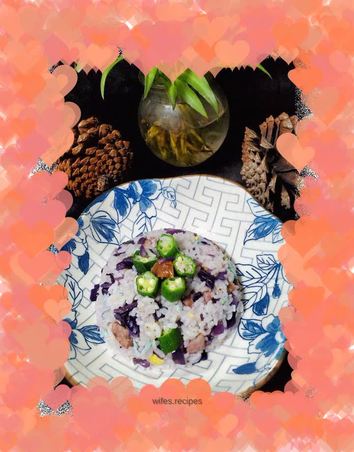 Sausage and Purple Cabbage Fried Rice