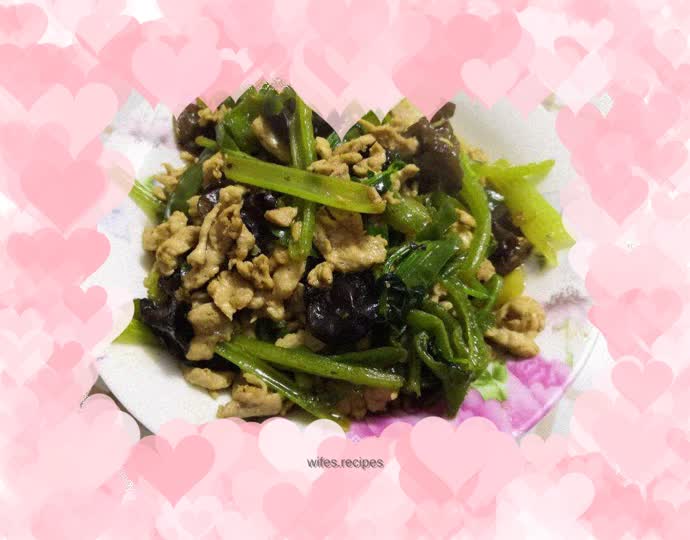 Celery shredded pork