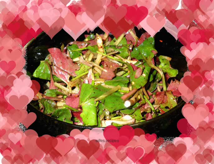 Spicy shelled lettuce with broken ears