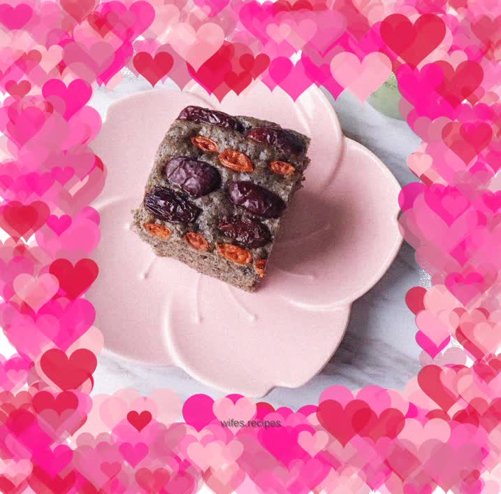 Milky Black Sesame Hair Cake