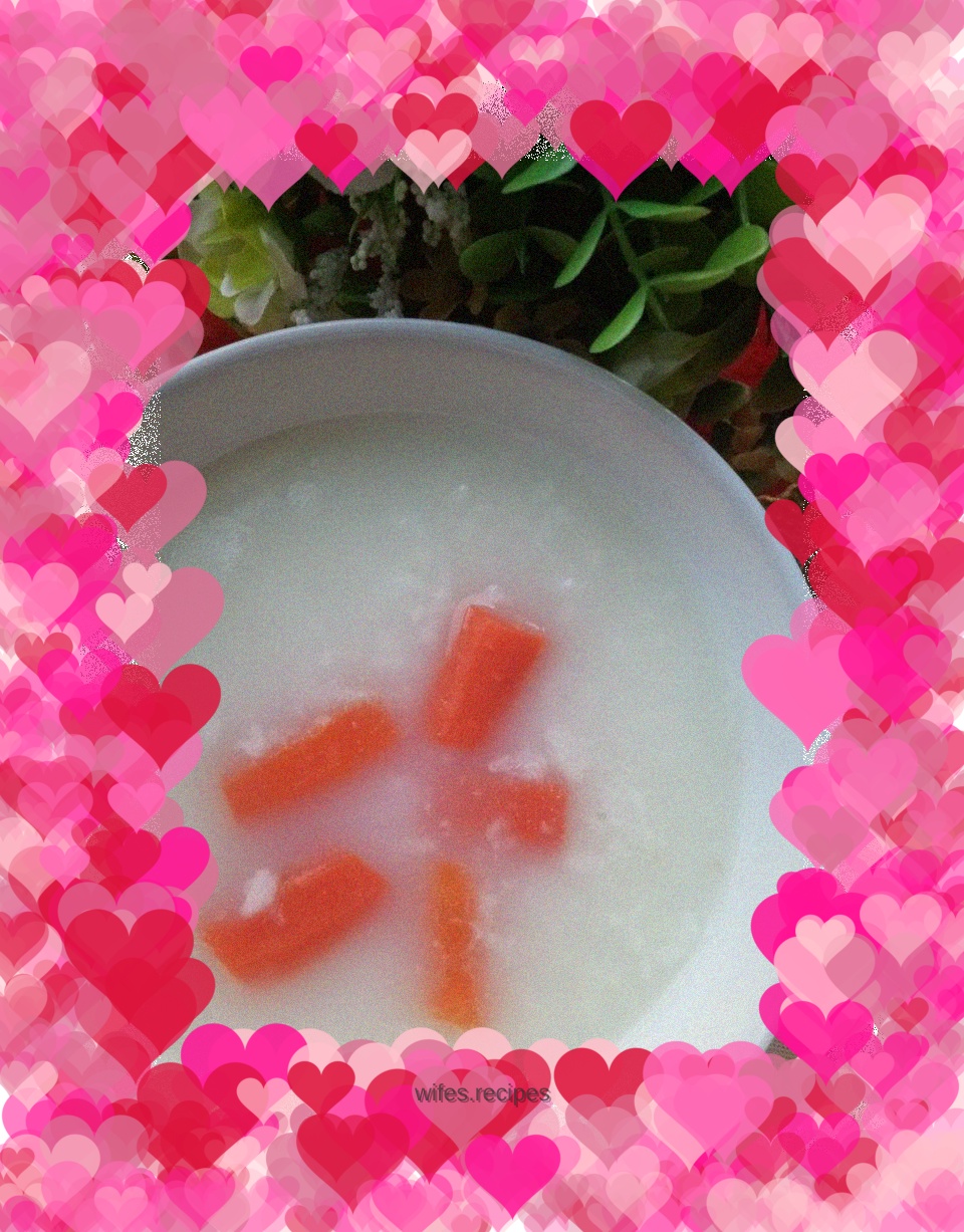 Carrot rice porridge
