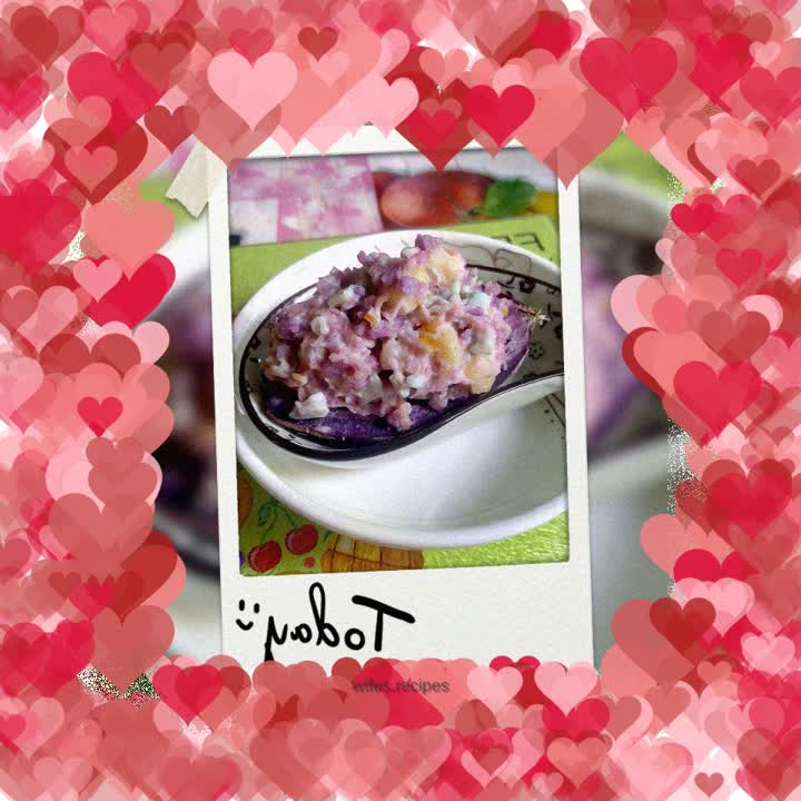 Purple Potato Salad Boat