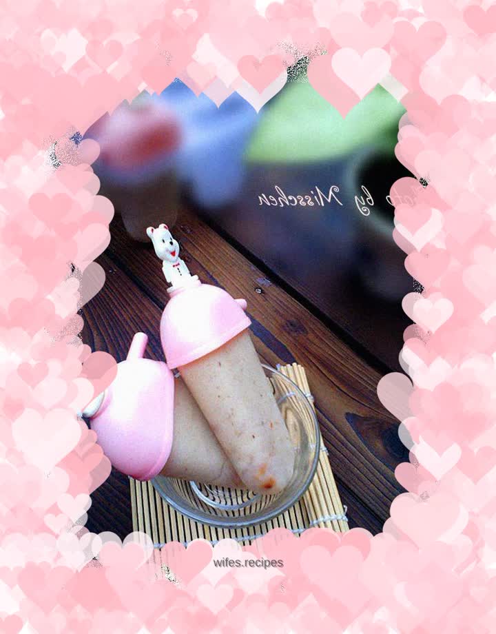 Lychee bean dregs popsicle