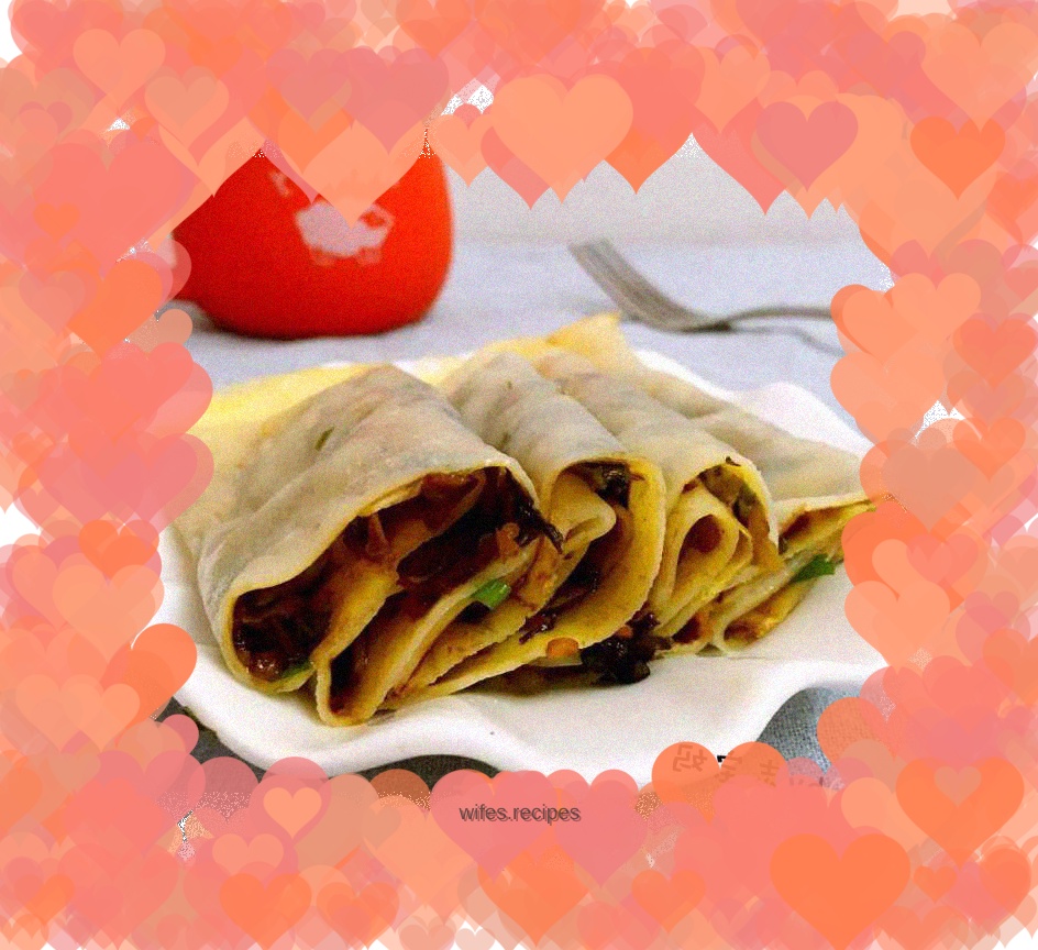 Simple version of pancake and fruit (includes the recipe of stir-fried mustard mustard)