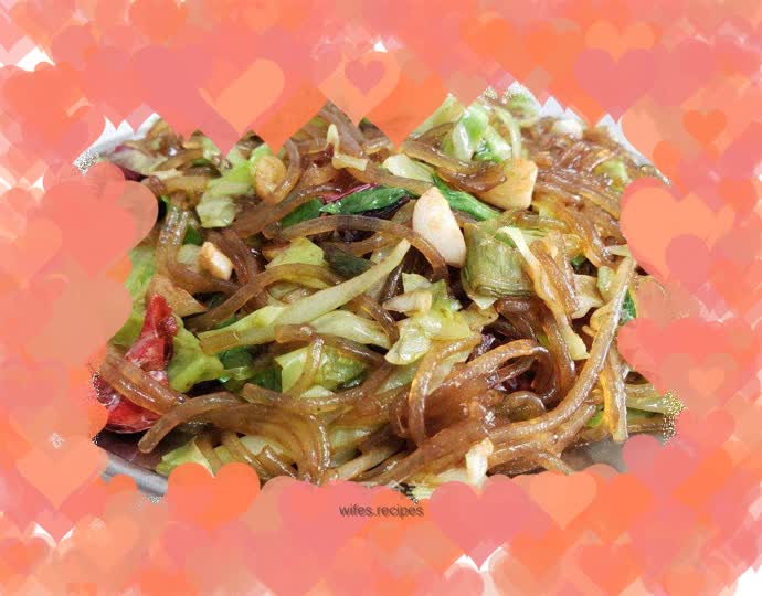 Stir-fried vermicelli with cabbage