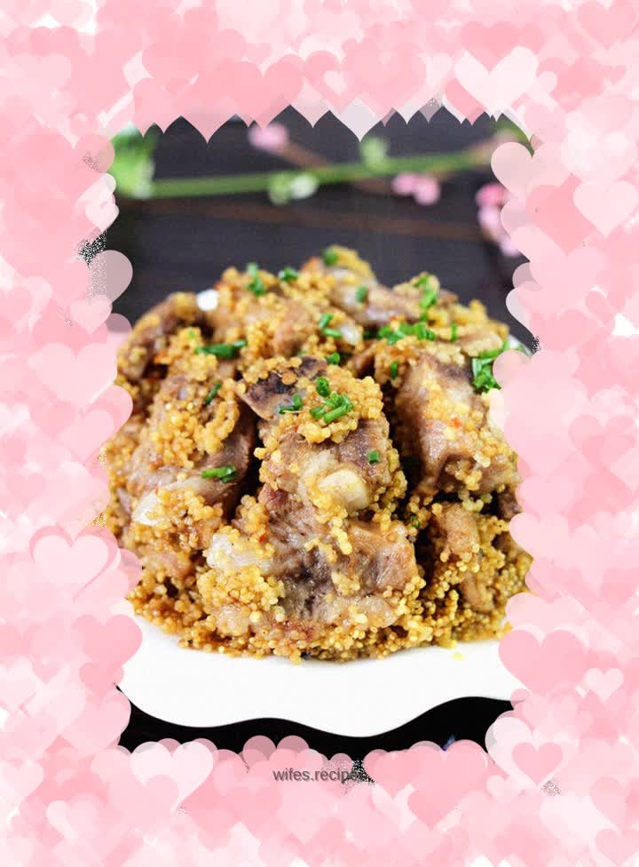Steamed Pork Ribs with Millet