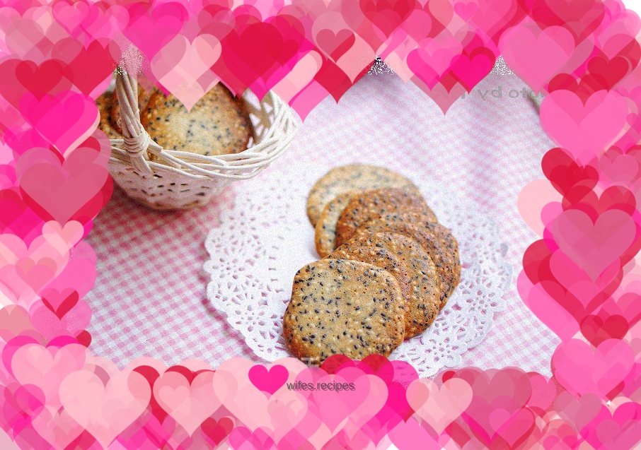 Black and White Sesame Shortbread
