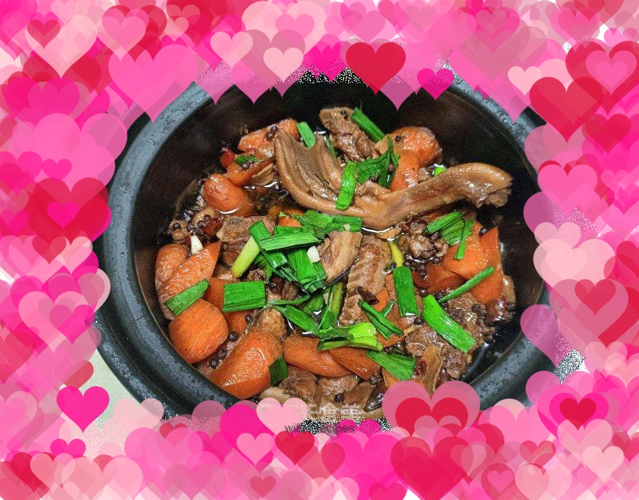 Roasted duck with carrots