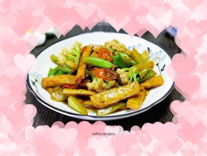 Stir-fried Dried Beans with Cauliflower