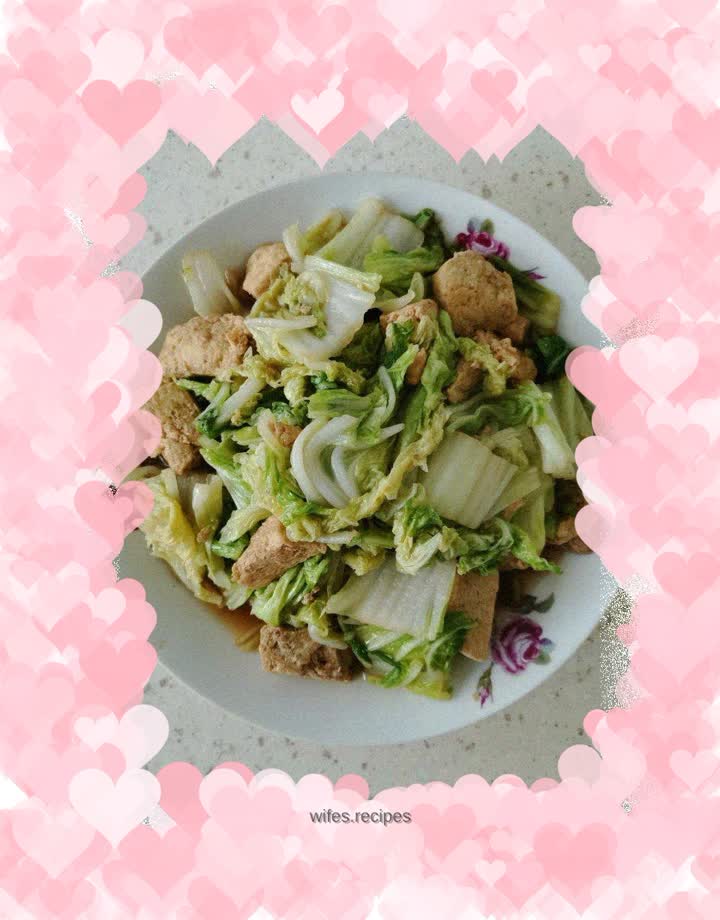 Braised Frozen Tofu with Cabbage