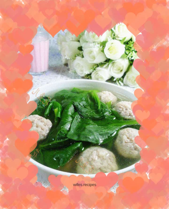 Fungus, vegetable and meatball soup