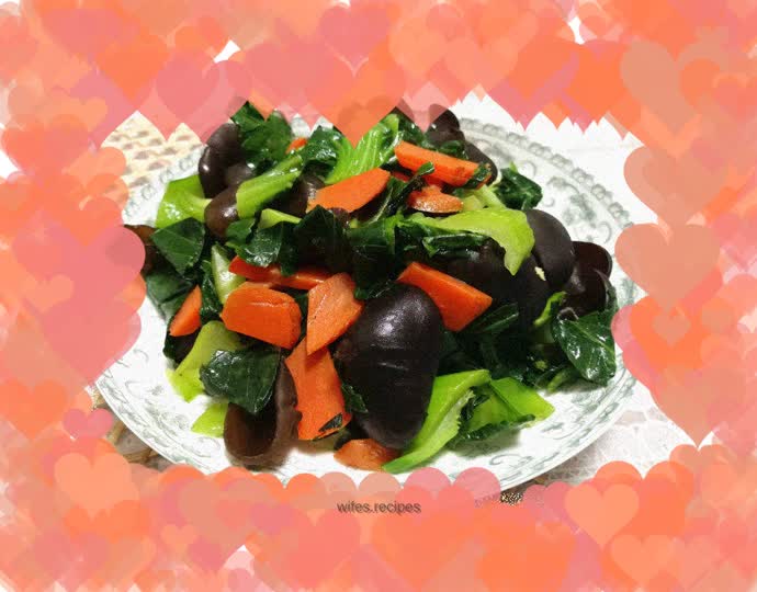 Stir-fried black vegetables with black fungus