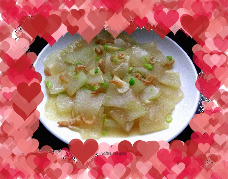 Dried glutinous rice and winter melon