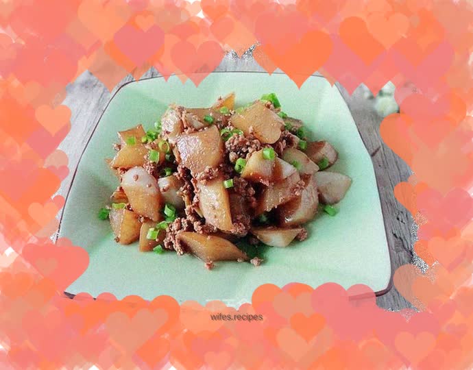 Minced pork and white radish