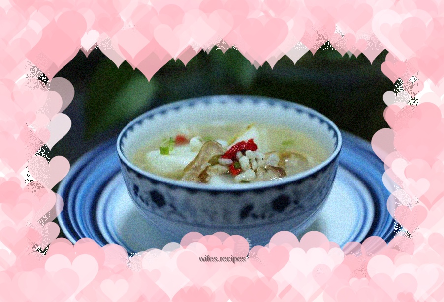 Barley, tripe and yam soup