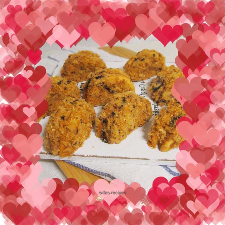 Pork floss and scallops with cheese sauce (here comes the healthy cheese sauce)