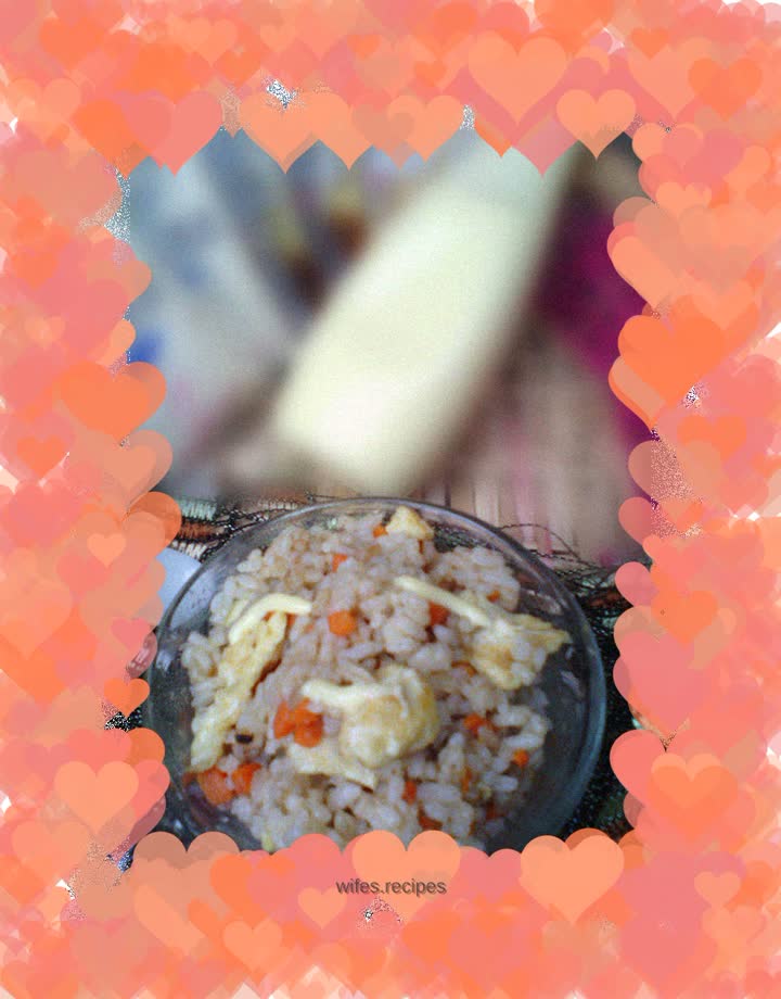 Fried rice with salad dressing