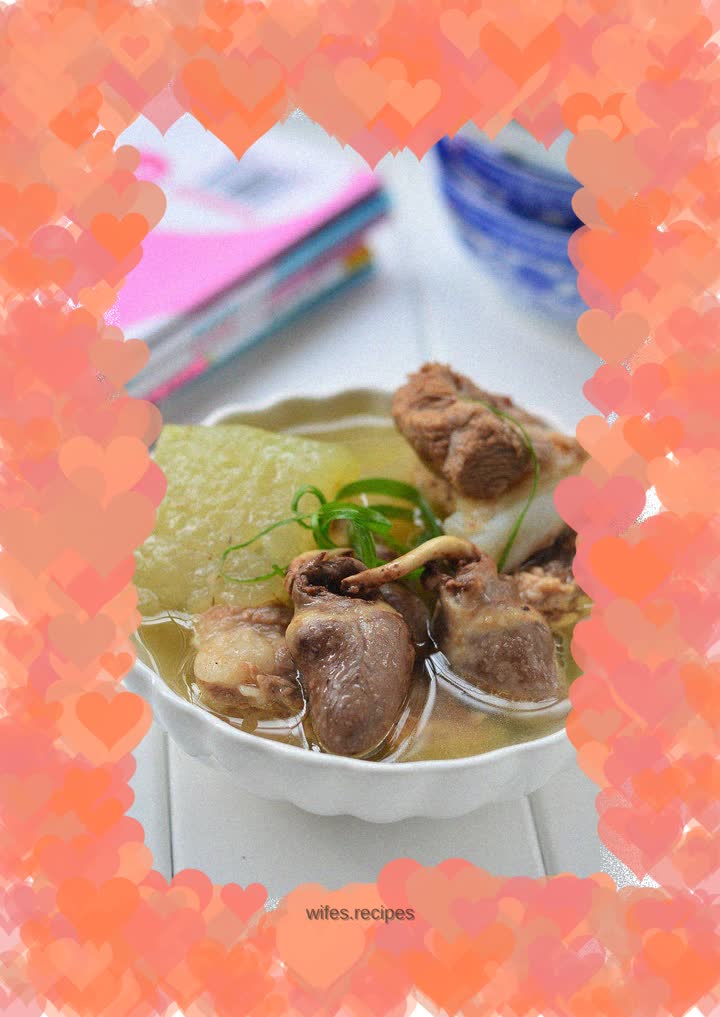 Moisturizing in autumn and winter--Stewed winter melon with duck heart