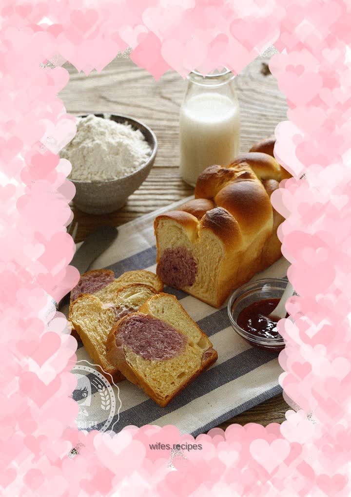 Fruit and vegetable three-color toast